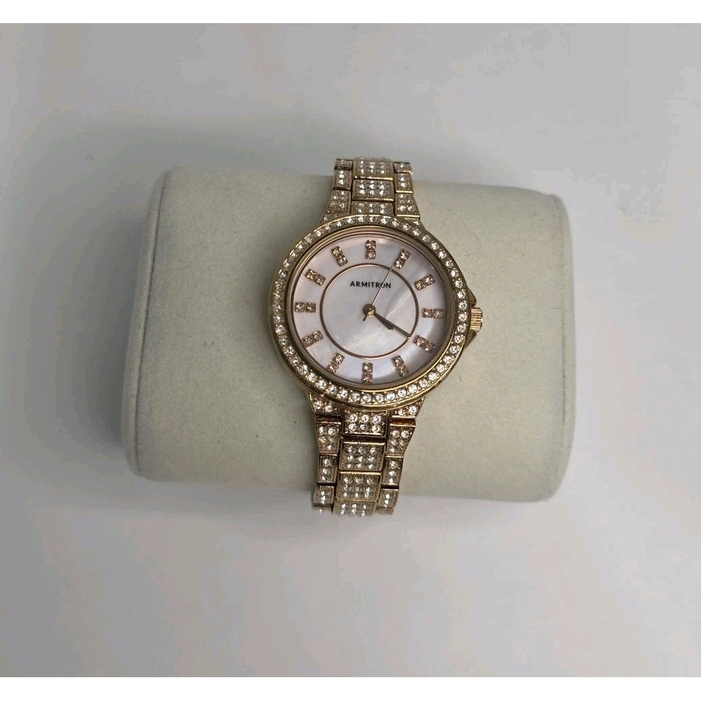 Armitron Women's Genuine Crystal Accented Bracelet Watch 75/5317AMPRG